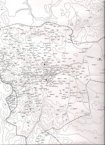 Μεγαλύτερος χάρτης του Σαντζακίου (Νομού) Τρικάλων που τότε περιλάμβανε τους σημερινούς νομούς Τρικάλων, Καρδίτσας, Ευρυτανίας και μεγάλο μέρος του Νομού Λάρισας.